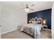 This spacious bedroom features a decorative headboard and a modern ceiling fan with a crystal light at 60 Consella Way, Franklinton, NC 27525