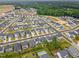 Bird's eye view of new home community featuring sidewalks, green space and neighborhood pool at 712 Emmer St, Rolesville, NC 27571