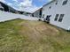 Spacious backyard enclosed with white vinyl fencing at 712 Emmer St, Rolesville, NC 27571
