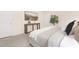 Tranquil main bedroom featuring a comfortable bed, carpet, and a modern design at 844 Cozy Oak Ave, Cary, NC 27519