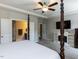 Elegant main bedroom with ensuite bathroom and fireplace, designed for ultimate relaxation at 90 Heathgreen Dr, Clayton, NC 27527