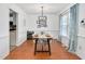 Inviting dining room with modern table setting and decorative wall art at 901 N Taylor St, Wake Forest, NC 27587