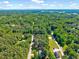Aerial view of the property surrounded by lush greenery and neighboring houses at 9220 Old Cascade Dr, Garner, NC 27529