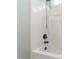 Clean white shower with modern shower head fixture and temperature control at 9517 Candor Oaks Dr, Raleigh, NC 27615