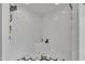 A spacious tiled shower with dual shower heads and built-in bench at 1003 W Divine St, Dunn, NC 28334