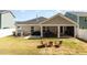 Well-maintained backyard features a covered patio and green space, perfect for relaxation and outdoor entertaining at 1012 Ringhill Bluff Dr, Durham, NC 27704