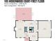 Layout of the home's first floor featuring the kitchen, den, laundry, and dining room at 105 Hiddenwood Ct, Garner, NC 27529