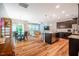 Spacious open concept layout with combined kitchen, dining, and living areas at 1101 Compass Dr, Durham, NC 27713