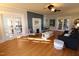 Elegant living room with hardwood floors, fireplace, and stylish decor at 1111 College St, Oxford, NC 27565