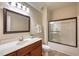 Bathroom featuring a vanity with granite countertops and a shower and tub combo at 121 Bridgegate Dr, Cary, NC 27519