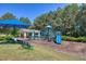 A lovely blue playground area perfect for entertaining children at 121 Bridgegate Dr, Cary, NC 27519