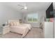 Bright bedroom featuring a ceiling fan, TV, and plush bedding for a relaxing retreat at 1302 Reading Ct, Burlington, NC 27217