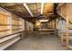 Unfinished basement provides ample storage space and workshop areas for various projects at 1416 Dunbar Ct, Cary, NC 27511