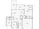 Detailed floor plan showcasing the layout of the bedrooms, bathrooms, living spaces, and screen porch at 1416 Dunbar Ct, Cary, NC 27511