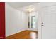 Foyer area featuring a beautiful front door with sidelights and hardwood flooring at 1416 Dunbar Ct, Cary, NC 27511