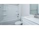 Bathroom featuring a tub and shower combination, white vanity, toilet, and mirror at 175 Tupelo Dr, Spring Hope, NC 27882