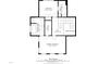 Upstairs floorplan highlighting the primary bedroom and secondary bedrooms at 207 N Hopkins Ave, Spring Hope, NC 27882