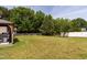 Spacious, grassy backyard with mature trees, a privacy fence and room for outdoor activities at 2605 Mcdougall Dr, Burlington, NC 27217