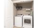 Convenient laundry room featuring modern washer and dryer units for efficient chores at 2605 Mcdougall Dr, Burlington, NC 27217