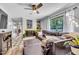 Comfortable living room featuring a decorative fireplace, neutral color scheme, and natural light at 2824 Blanche Dr, Burlington, NC 27215