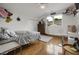 Bedroom with hardwood floors and a window providing natural light at 312 Green St, Sanford, NC 27330