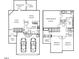 Floor plan showcasing the layout of this two story home, including a two car garage at 3566 Sunbright Ln, Raleigh, NC 27610