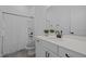Well-lit bathroom featuring sleek vanity, and shower and tub combination at 386 The Parks Dr, Pittsboro, NC 27312