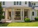Inviting back porch overlooking a beautifully landscaped yard at 4404 Yadkin Dr, Raleigh, NC 27609
