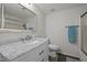 Elegant bathroom with a marble vanity, modern sink, and a well-maintained shower stall at 500 Umstead Dr # 103C, Chapel Hill, NC 27516