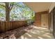 Ground floor patio offering potential for outdoor living and relaxation at 500 Umstead Dr # 103C, Chapel Hill, NC 27516