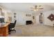 Well-lit bonus room with ceiling fan, neutral paint, and multiple rooms with several entry-ways at 6 Gasper Ct, Durham, NC 27713