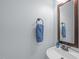 Bathroom with a sink, bronze mirror and towel at 6509 Duncans Creek Ct, Fuquay Varina, NC 27526