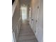 Bright hallway featuring wood-look floors, white trim, and paneled doors at 67 Commons Cir, Clayton, NC 27520