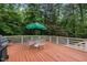 A wonderful deck, with a grill and patio set, provides ample space for outside activities at 74002 Harvey, Chapel Hill, NC 27517