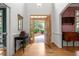 Bright foyer with hardwood floors and elegant entryway decor at 74002 Harvey, Chapel Hill, NC 27517