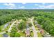 Scenic aerial showing a well-organized neighborhood with green trees and varied home styles under a sunny sky at 1007 Ancroft Ave, Durham, NC 27713