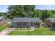 Charming single-story home with a well-maintained lawn, red shutters and matching front door at 1007 Ancroft Ave, Durham, NC 27713