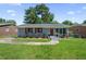 Charming single-story home with a well-maintained lawn, red shutters and matching front door at 1007 Ancroft Ave, Durham, NC 27713