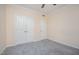 Clean bedroom featuring neutral paint, recessed lighting, and ample closet space at 1030 Thoughtful Spot Ln, Durham, NC 27703