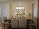 Elegant dining room with chandelier, decorative art, and seating for six, perfect for entertaining guests at 1030 Thoughtful Spot Ln, Durham, NC 27703