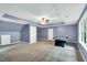 Large bonus room with a pool table, a ceiling fan, recessed lighting, and three doors at 104 Windorah Place Pl, Chapel Hill, NC 27517