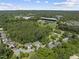 Aerial view of a neighborhood, showcasing the homes and surrounding greenery at 106 Bluefield Rd, Chapel Hill, NC 27517