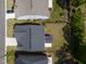 Aerial view showcases the home's backyard and surrounding neighborhood at 108 Valley View Dr, Chapel Hill, NC 27516