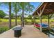 Amazing backyard view of the lake and private dock with a fire pit, perfect for entertaining at 1093 N Lakeside Dr, Smithfield, NC 27577