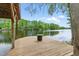 Gorgeous lake view from the private dock makes for a relaxing day on the water at 1093 N Lakeside Dr, Smithfield, NC 27577