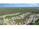 Expansive aerial view of a large community surrounded by lush forests and a clear blue sky at 1148 Dexter Ridge Dr, Holly Springs, NC 27540