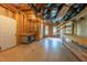 Unfinished basement space provides ample room for storage or customization, perfect for a workshop or hobby area at 12317 Richmond Run Dr, Raleigh, NC 27614