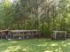 Outdoor chicken coop and storage with lush green lawn, perfect for rural living at 1656 Nc-42 Hwy, Moncure, NC 27559