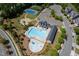 A community featuring a luxurious pool, splash pad, tennis court, and playground at 1719 Willowcrest Rd, Durham, NC 27703