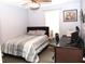 Comfortable bedroom with a full sized bed and a computer desk and chair by the window at 1980 Ferbow St, Creedmoor, NC 27522